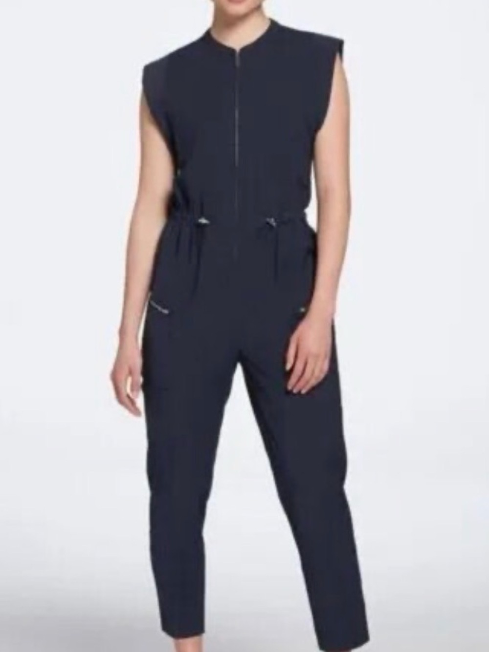 CALIA by Carrie Underwood Navy Athleisure jumpsuit size large straight leg